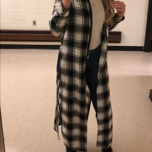 Plaid cardigan/ cover up